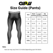 Size Guide for Breathable Men’s Training Joggers with Adjustable Drawstring and Secure Pockets