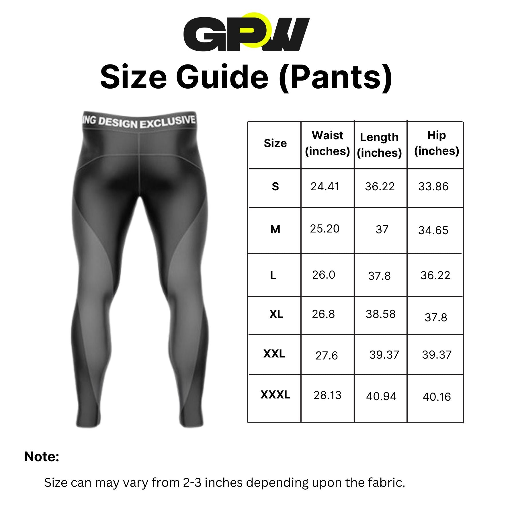 Size Guide for Breathable Men’s Training Joggers with Adjustable Drawstring and Secure Pockets