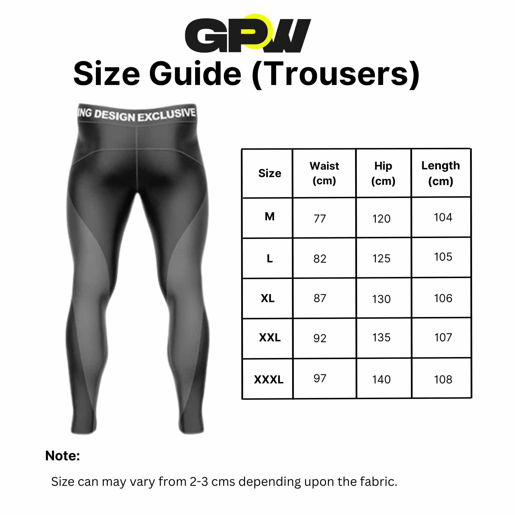Size Guide for Men’s 2-in-1 Compression Running Pants – Quick-Dry Gym Training Joggers