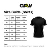 Size Guide for Men's Quick-Dry Compression T-Shirt – Tight-Fit Gym & Running Shirt for Fitness, Bodybuilding & Training