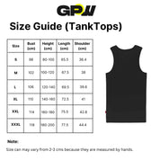 Size Guide for Quick Dry Breathable Men's Tank Top – Performance Gym Vest for Fitness & Training