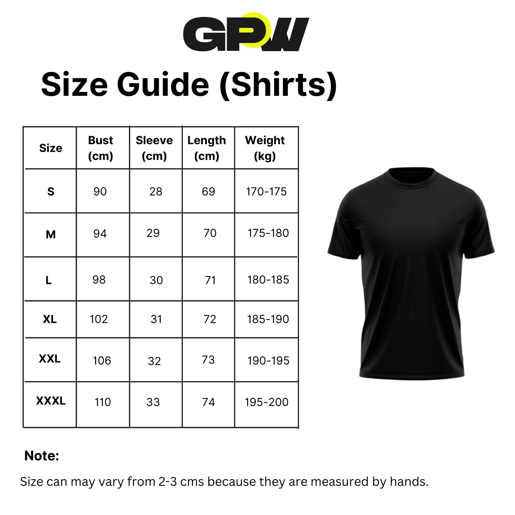 Size Guide for Quick Dry Rash Guard Berserk Printed Men’s Athletic Compression T-Shirt