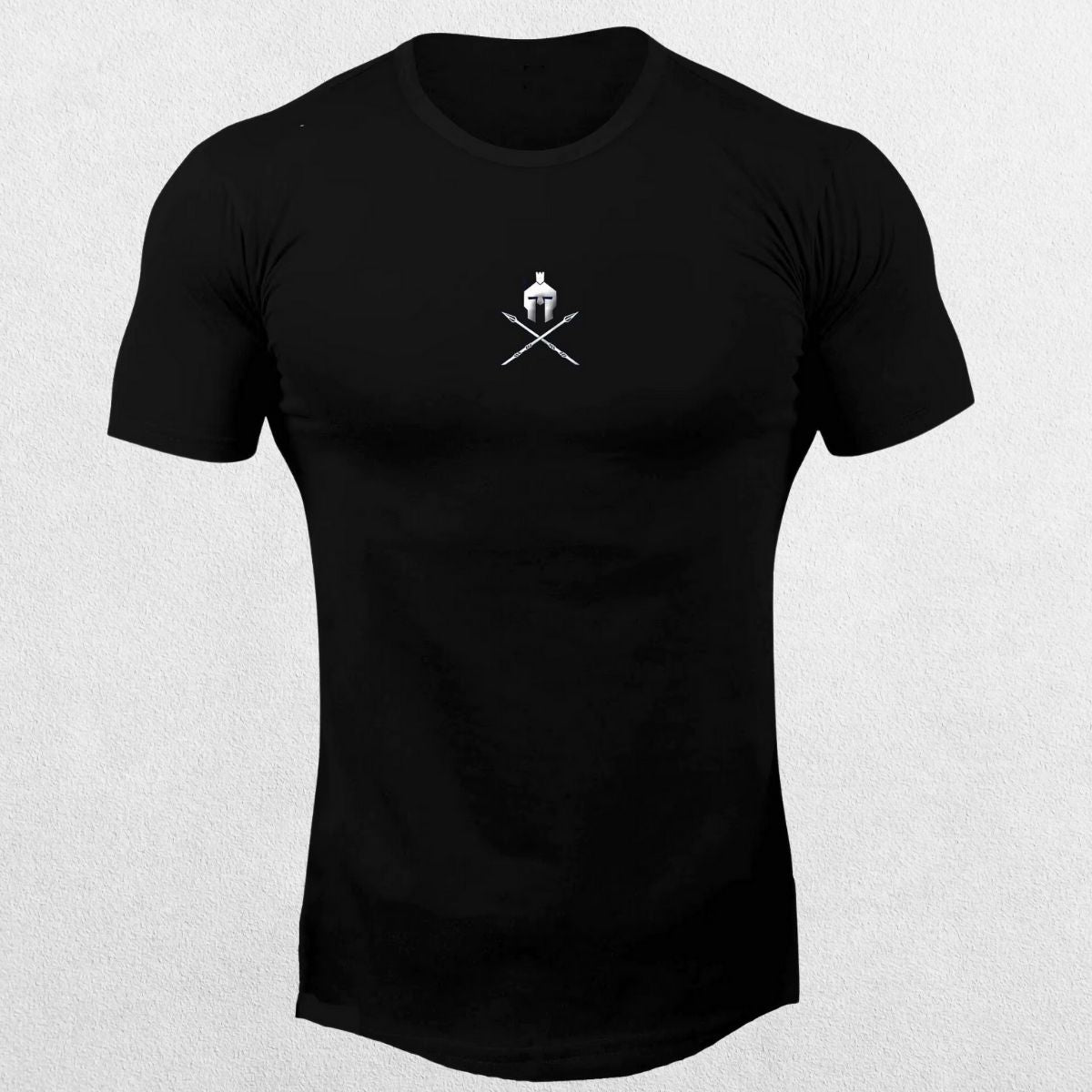 Black Summer Men’s Cotton Gym T-Shirt with bold graphic design, perfect for workouts and casual wear.