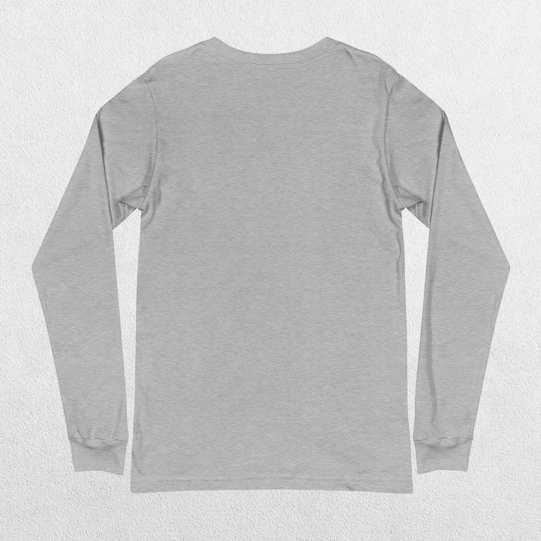 Versatile Athletic Heather men’s long sleeve tee made from premium cotton fabric.
