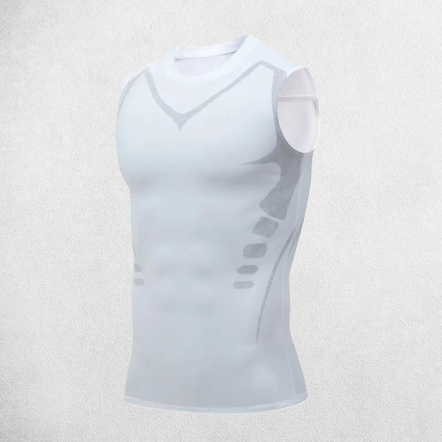 Close-up of White High-Performance Fabric with Moisture-Wicking & Stretch Features