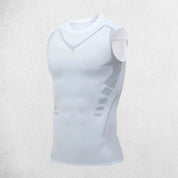 Close-up of White High-Performance Fabric with Moisture-Wicking & Stretch Features
