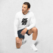 Model wearing the One More Rep High-Performance Long Sleeve Tee – Unisex Gym Wear