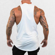 Back view of the white Red Spider Running Tank, showing the lightweight fabric and sporty design.