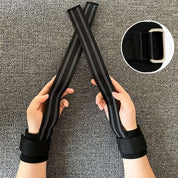 Black Easy-to-adjust wrist straps for a custom fit during workouts.