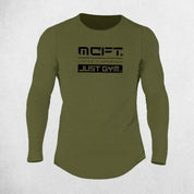 Close-up of Army Green cotton-spandex blend fabric, emphasizing breathability and stretch.