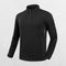 Close-up of Black GPW Men's Half Zipper Stand Collar Sports shirt.