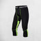 Black Green Men’s Lycra compression leggings for sports, running, and cycling