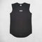 Close Up of Black Men’s Compression Gym Tank Top – Sleeveless Cotton Muscle Vest for Fitness & Bodybuilding