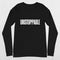 Close-up of Black Men's Gym Long Sleeve Tee – Unmatched Performance & Style