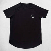 ront view of Men’s Muscle-Fit Cotton Gym T-Shirt in black