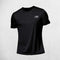 Front view of Black Men's Quick-Dry Compression Sports T-Shirt – Moisture-Wicking Gym & Running Shirt