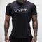 Model wearing Black Men’s Quick-Dry Running T-Shirt – Breathable & Lightweight Sportswear for Fitness & Training