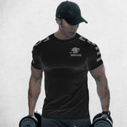 Black Stretchable & Lightweight Men’s Fitness T-Shirt
