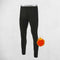 Men’s black thermal compression pants with a snug, flexible fit.