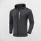 Close-up of Dark Grey Men's Elastic Hooded Performance Hoodie Designed for Gym and Running