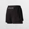 "GPW High-Performance Men’s Running Shorts in black, front view highlighting the sleek athletic fit, lightweight fabric, and elastic waistband against a clean studio background."
