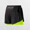 GPW High-Performance Men’s Running Shorts in fluorescent green, front view highlighting the eye-catching color, moisture-wicking technology, and athletic silhouette against a simple studio backdrop