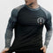 GPW Men’s Bodybuilding Long Sleeve Shirt in black with moisture-wicking fabric for gym workouts and active sports.