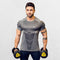 GPW Men’s Compression Quick-Dry T-Shirt in dim grey, offering a snug fit and quick-dry material for workouts.