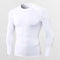 GPW Men's High-Performance Athletic Long Sleeve Training T-Shirt White