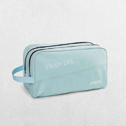 Close-up of Sky Blue GPW Multifunctional Wet-Dry Bag - Your Ultimate Water-Resistant Gym Companion

