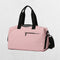 Pink Stylish gym bag in a studio setting.