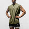 Front view of the GPW Summer Fitness Sports Tank Top in army green, showcasing its breathable mesh and athletic fit.