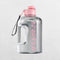 Portable pink hydration bottle designed for active lifestyles