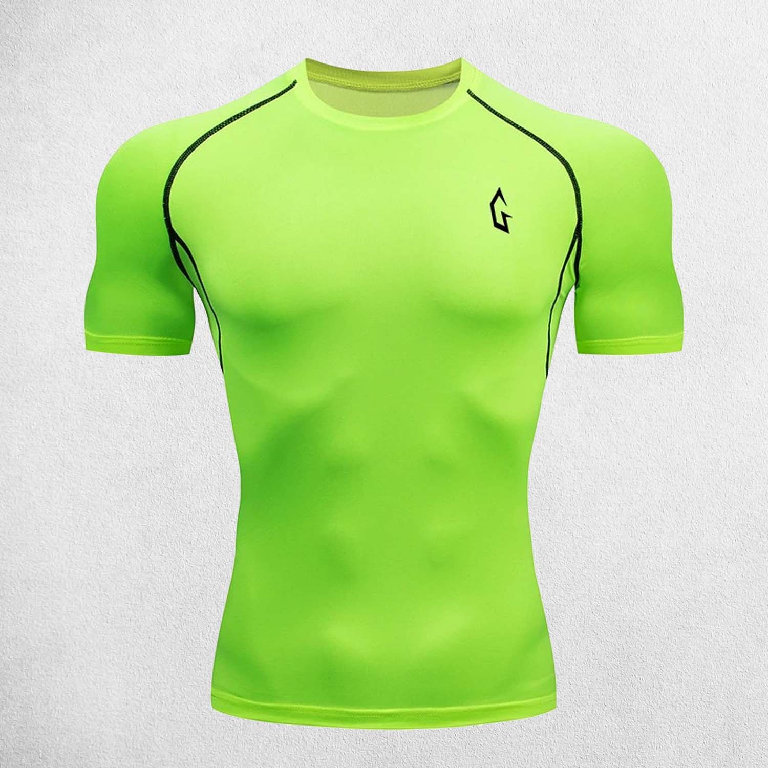 Green UV Protection Compression T-Shirt – Perfect for Outdoor Training
