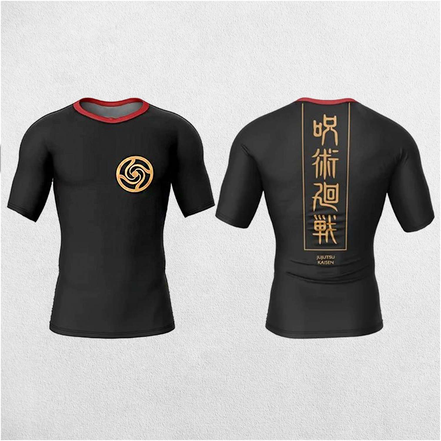 Grey Kaisen 3D Print Men's Long Sleeve Compression Shirt for Workouts