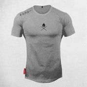 Grey Urban Streetwear T-Shirt – Bold Letter Print & Classic Fit