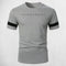 Front view showcasing Comfortable round neck short sleeve t-shirt