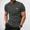 Front View of Model Wearing Grey Seagull Men's Luxury Cotton T-Shirt – Casual Streetwear, Big Size, Premium Comfort