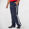 Side Pose of Model Wearing Legend ink 3-Stripes Tracksuit Pants made with Primegreen fabric
