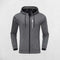 Close-up of Light Grey Men's Elastic Hooded Performance Hoodie Designed for Gym and Running