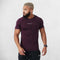 Model Wearing Light Purple Men’s Quick-Drying Gym Sports Fitness New Summer Compression T-Shirt in a studio backround