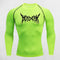 Front of Lime Quick Dry Rash Guard Berserk Printed Men’s Athletic Compression T-Shirt
