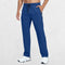 Studio image of men's blue hiking trousers with a quick-dry and lightweight design