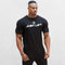 Black men's breathable cotton sports t-shirt, perfect for intense gym sessions.