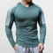 Men’s Fitness Running Sport Hoodie in green, featuring a breathable, slim-fit design for optimal comfort during workouts and outdoor activities.