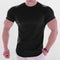 Men's Quick-Dry Summer Gym T-Shirt in solid black, perfect for gym and casual wear.