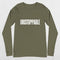 Close-up of Military Green Men's Gym Long Sleeve Tee – Unmatched Performance & Style