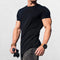 Front view of the black Muscle Fitness Summer T-Shirt for men, showcasing its premium athletic fit.