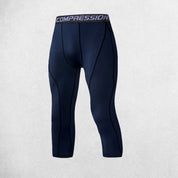 NAvy Compression fit leggings with quick-dry technology for workouts