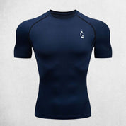 Navy Men’s Compression Shirt – Quick-Dry & Breathable Workout Baselayer